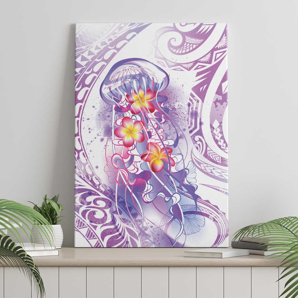 Lavender Polynesian Jellyfish Canvas Wall Art Watercolor Glows LT7 - Polynesian Pride