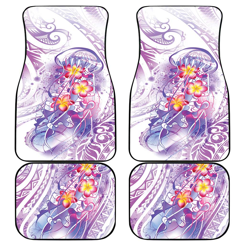 Lavender Polynesian Jellyfish Car Mats Watercolor Glows LT7 - Polynesian Pride
