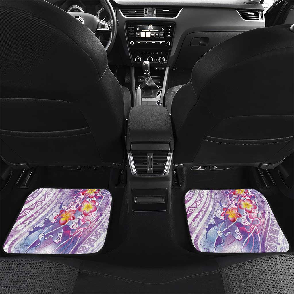 Lavender Polynesian Jellyfish Car Mats Watercolor Glows LT7 Set 2pcs - Back Lavender - Polynesian Pride