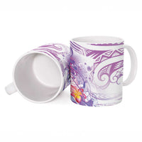 Lavender Polynesian Jellyfish Ceramic Mug Watercolor Glows LT7 - Polynesian Pride
