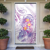 Lavender Polynesian Jellyfish Door Cover Watercolor Glows LT7 Lavender - Polynesian Pride