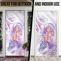 Lavender Polynesian Jellyfish Door Cover Watercolor Glows LT7 - Polynesian Pride