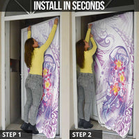 Lavender Polynesian Jellyfish Door Cover Watercolor Glows LT7 - Polynesian Pride