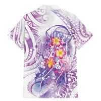 Lavender Polynesian Jellyfish Family Matching Mermaid Dress and Hawaiian Shirt Watercolor Glows - Polynesian Pride