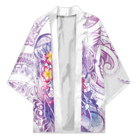 Lavender Polynesian Jellyfish Kimono Watercolor Glows LT7 Unisex Lavender - Polynesian Pride