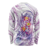 Lavender Polynesian Jellyfish Long Sleeve Shirt Watercolor Glows LT7 - Polynesian Pride
