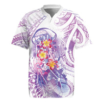 Lavender Polynesian Jellyfish Rugby Jersey Watercolor Glows LT7 Lavender - Polynesian Pride