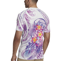 Lavender Polynesian Jellyfish Rugby Jersey Watercolor Glows LT7 - Polynesian Pride