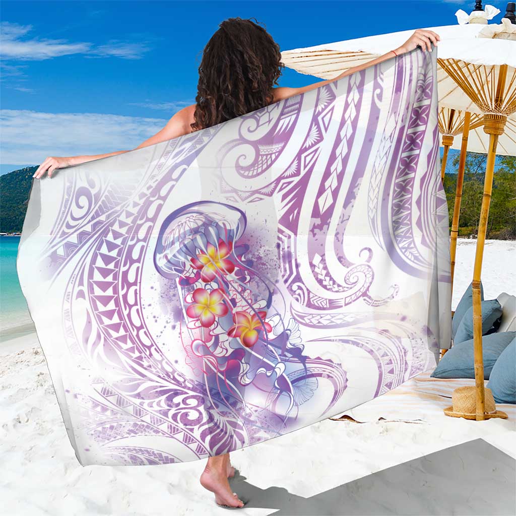 Lavender Polynesian Jellyfish Sarong Watercolor Glows - Polynesian Pride
