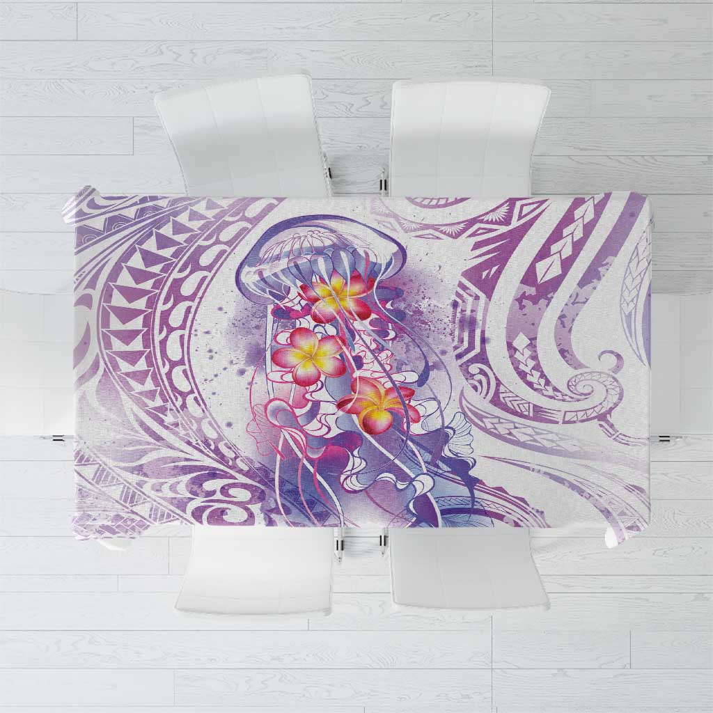 Lavender Polynesian Jellyfish Tablecloth Watercolor Glows LT7 Lavender - Polynesian Pride