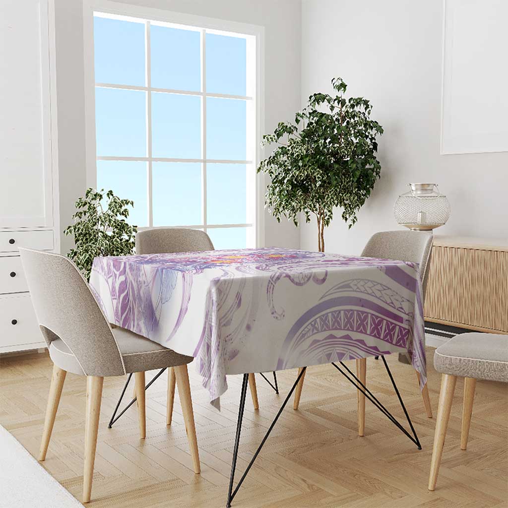 Lavender Polynesian Jellyfish Tablecloth Watercolor Glows LT7 - Polynesian Pride