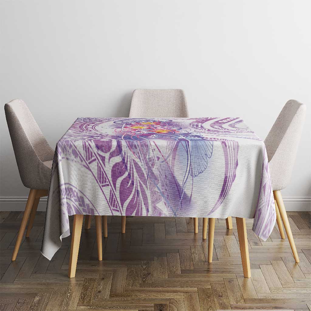 Lavender Polynesian Jellyfish Tablecloth Watercolor Glows LT7 - Polynesian Pride