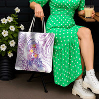 Lavender Polynesian Jellyfish Tote Bag Watercolor Glows - Polynesian Pride
