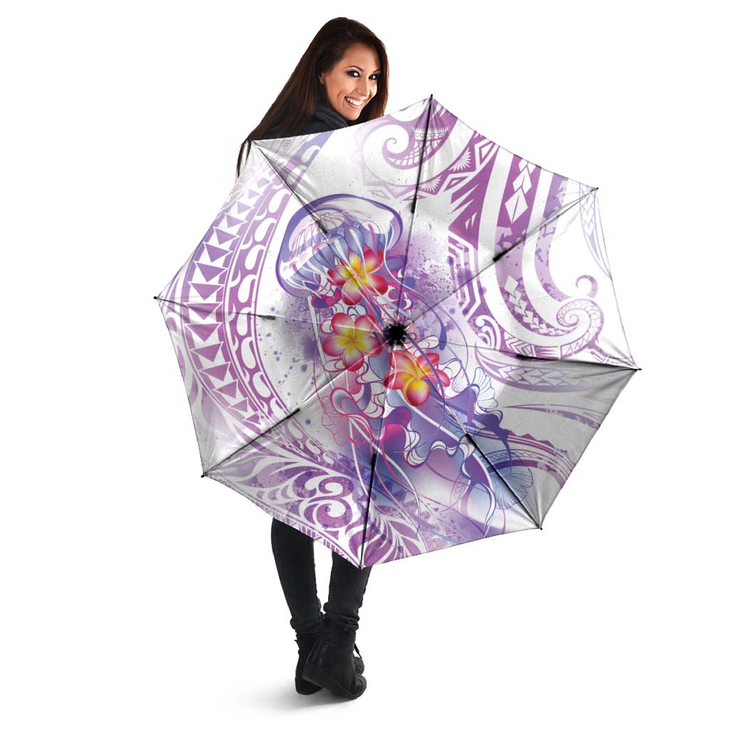 Lavender Polynesian Jellyfish Umbrella Watercolor Glows LT7 - Polynesian Pride