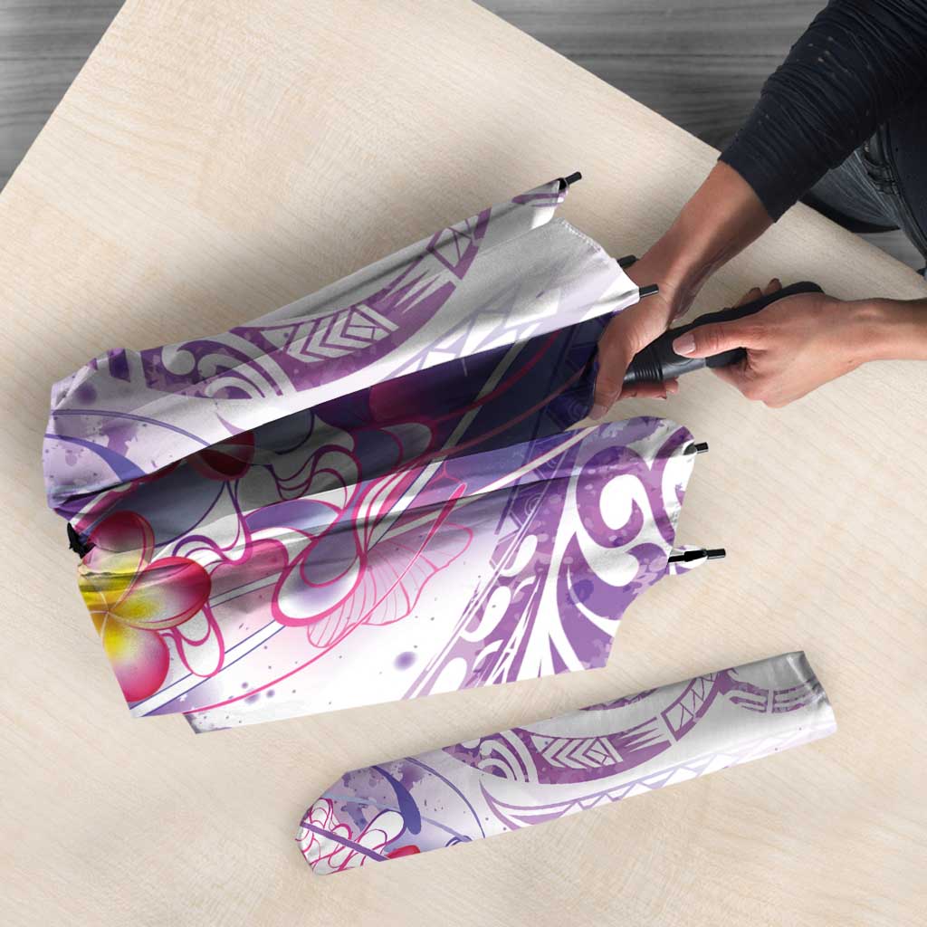 Lavender Polynesian Jellyfish Umbrella Watercolor Glows LT7 - Polynesian Pride