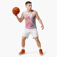 Rose Pink Polynesian Jellyfish Basketball Jersey Watercolor Glows LT7 - Polynesian Pride