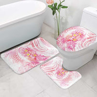Rose Pink Polynesian Jellyfish Bathroom Set Watercolor Glows - Polynesian Pride