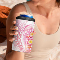 Rose Pink Polynesian Jellyfish 4 in 1 Can Cooler Tumbler Watercolor Glows LT7 - Polynesian Pride