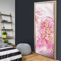 Rose Pink Polynesian Jellyfish Door Cover Watercolor Glows LT7 - Polynesian Pride