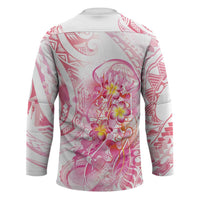 Rose Pink Polynesian Jellyfish Hockey Jersey Watercolor Glows LT7 - Polynesian Pride