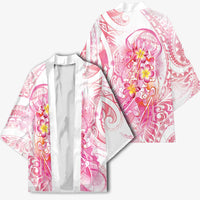 Rose Pink Polynesian Jellyfish Kimono Watercolor Glows LT7 - Polynesian Pride