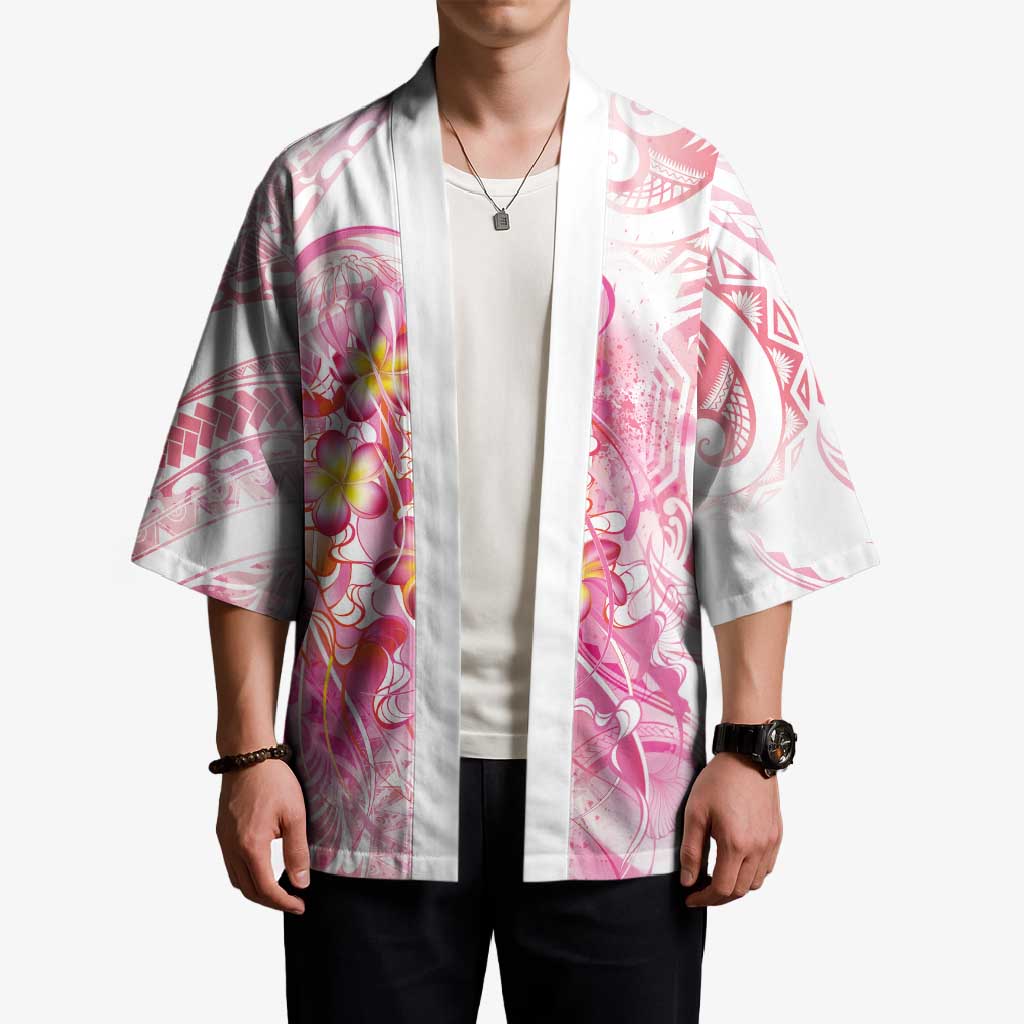 Rose Pink Polynesian Jellyfish Kimono Watercolor Glows LT7 - Polynesian Pride