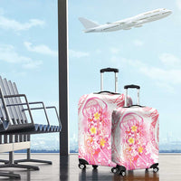 Rose Pink Polynesian Jellyfish Luggage Cover Watercolor Glows - Polynesian Pride
