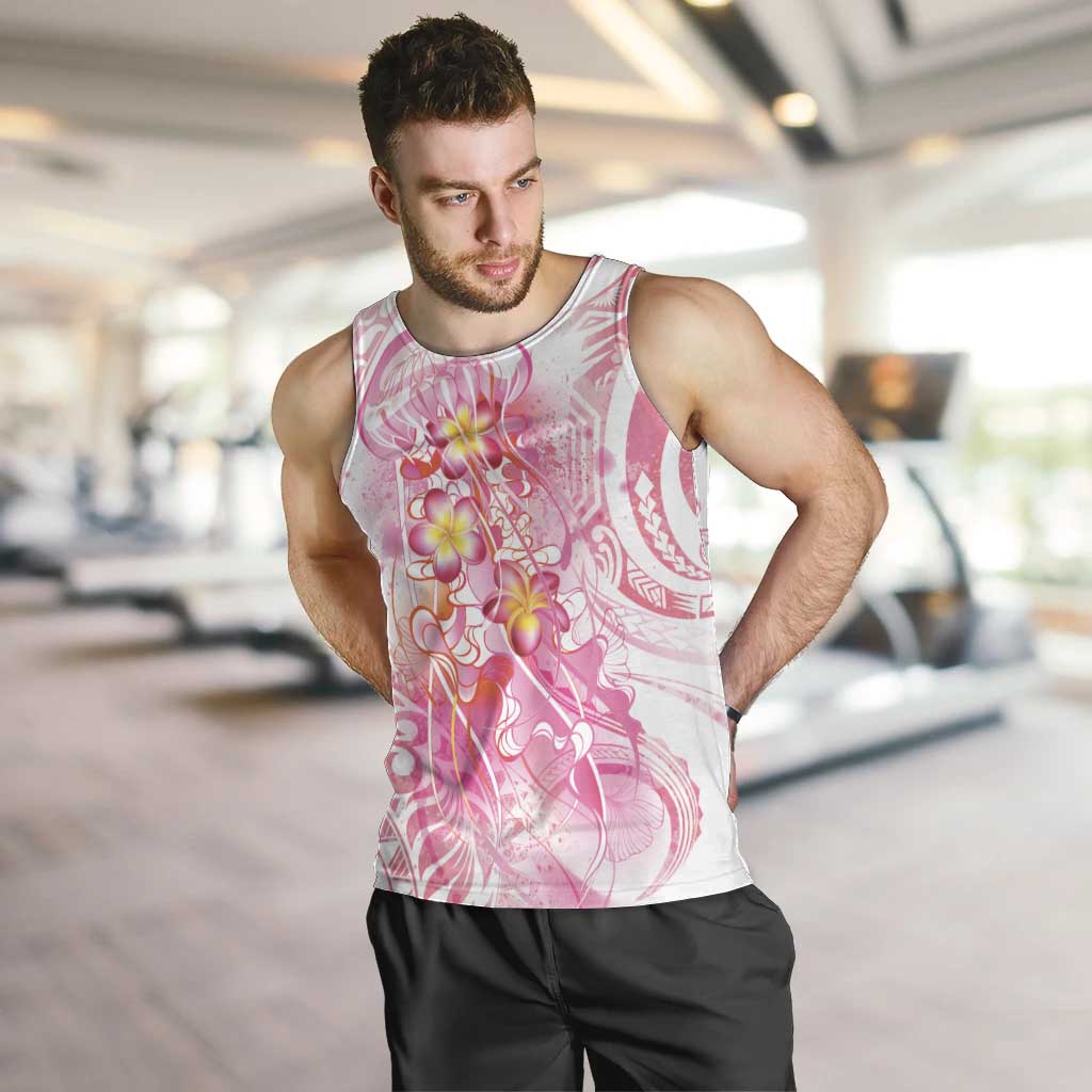 Rose Pink Polynesian Jellyfish Men Tank Top Watercolor Glows LT7 Rose Pink - Polynesian Pride