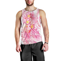 Rose Pink Polynesian Jellyfish Men Tank Top Watercolor Glows LT7 - Polynesian Pride