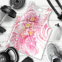 Rose Pink Polynesian Jellyfish Men Tank Top Watercolor Glows LT7 - Polynesian Pride