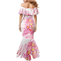 Rose Pink Polynesian Jellyfish Mermaid Dress Watercolor Glows - Polynesian Pride