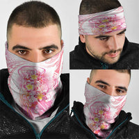 Rose Pink Polynesian Jellyfish Neck Gaiter Watercolor Glows - Polynesian Pride