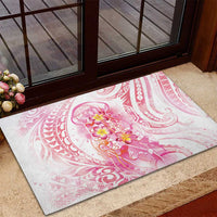 Rose Pink Polynesian Jellyfish Rubber Doormat Watercolor Glows LT7 - Polynesian Pride