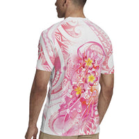 Rose Pink Polynesian Jellyfish Rugby Jersey Watercolor Glows LT7 - Polynesian Pride