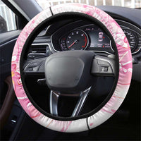 Rose Pink Polynesian Jellyfish Steering Wheel Cover Watercolor Glows LT7 - Polynesian Pride