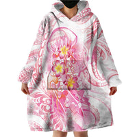 Rose Pink Polynesian Jellyfish Wearable Blanket Hoodie Watercolor Glows LT7 - Polynesian Pride