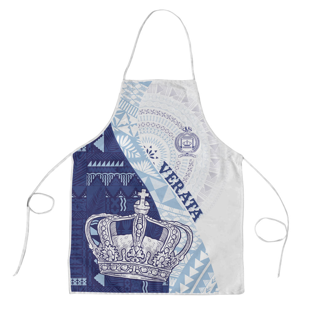 Queen Victoria School Fiji Vulinitu Verata House Apron Masi Tapa LT7 Blue - Polynesian Pride