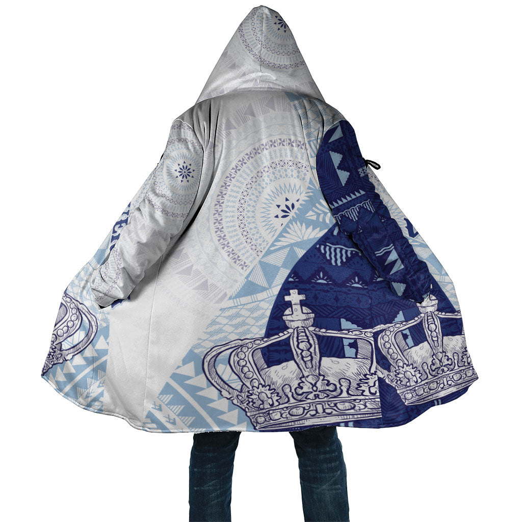 Queen Victoria School Fiji Vulinitu Verata House Cloak Masi Tapa LT7 Unisex Blue - Polynesian Pride