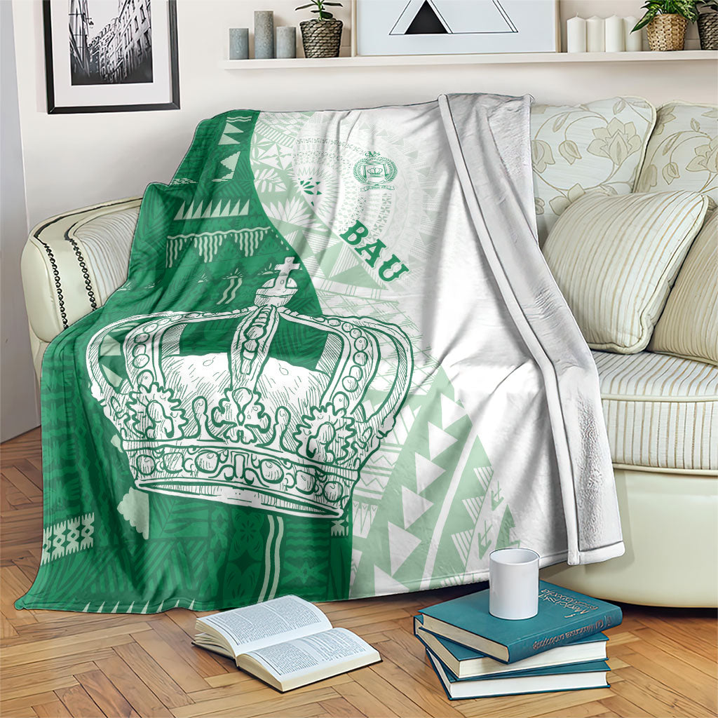 Queen Victoria School Fiji Vulinitu Bau House Blanket Masi Tapa LT7 Green - Polynesian Pride