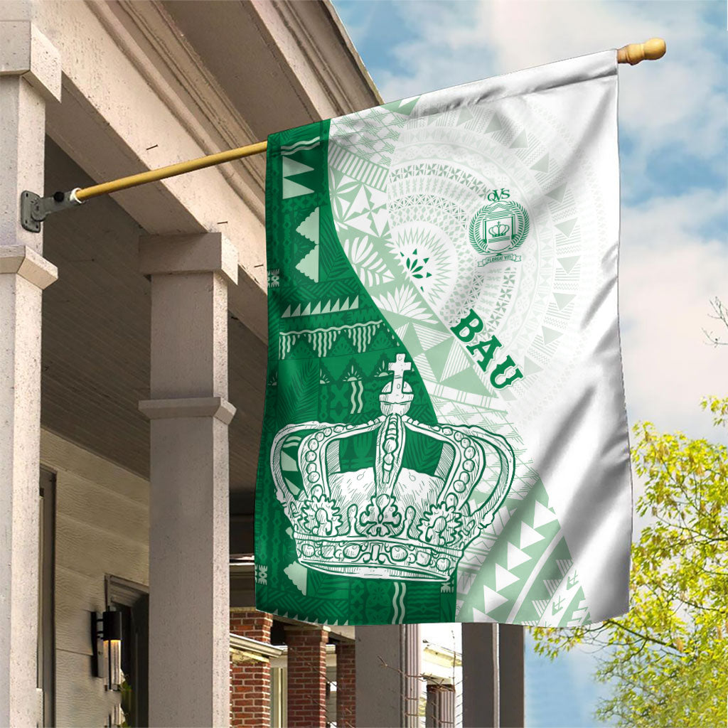 Queen Victoria School Fiji Vulinitu Bau House Garden Flag Masi Tapa LT7 House Flag Green - Polynesian Pride