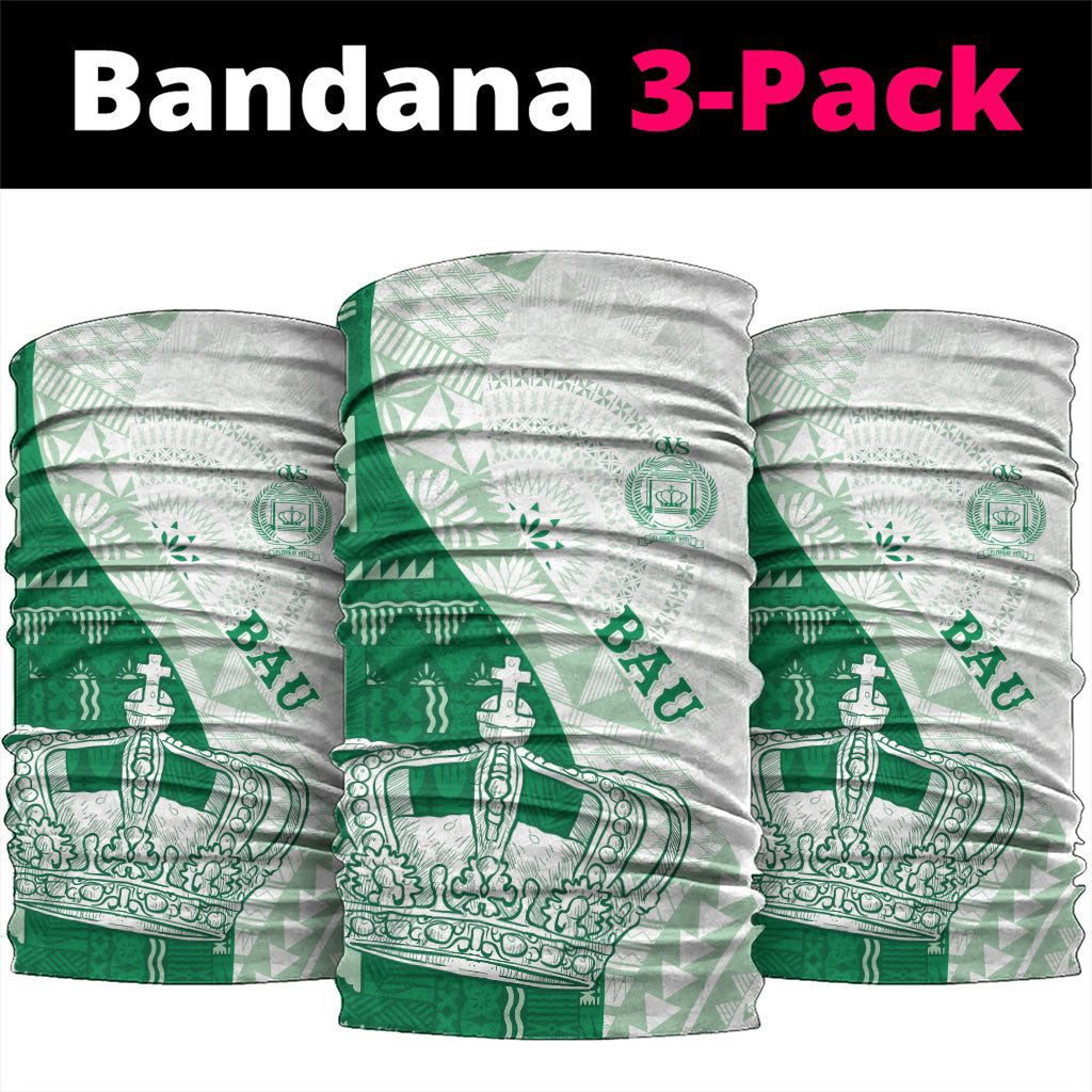 Queen Victoria School Fiji Vulinitu Bau House Neck Gaiter Masi Tapa LT7 package One Size: 25*50cm Green - Polynesian Pride