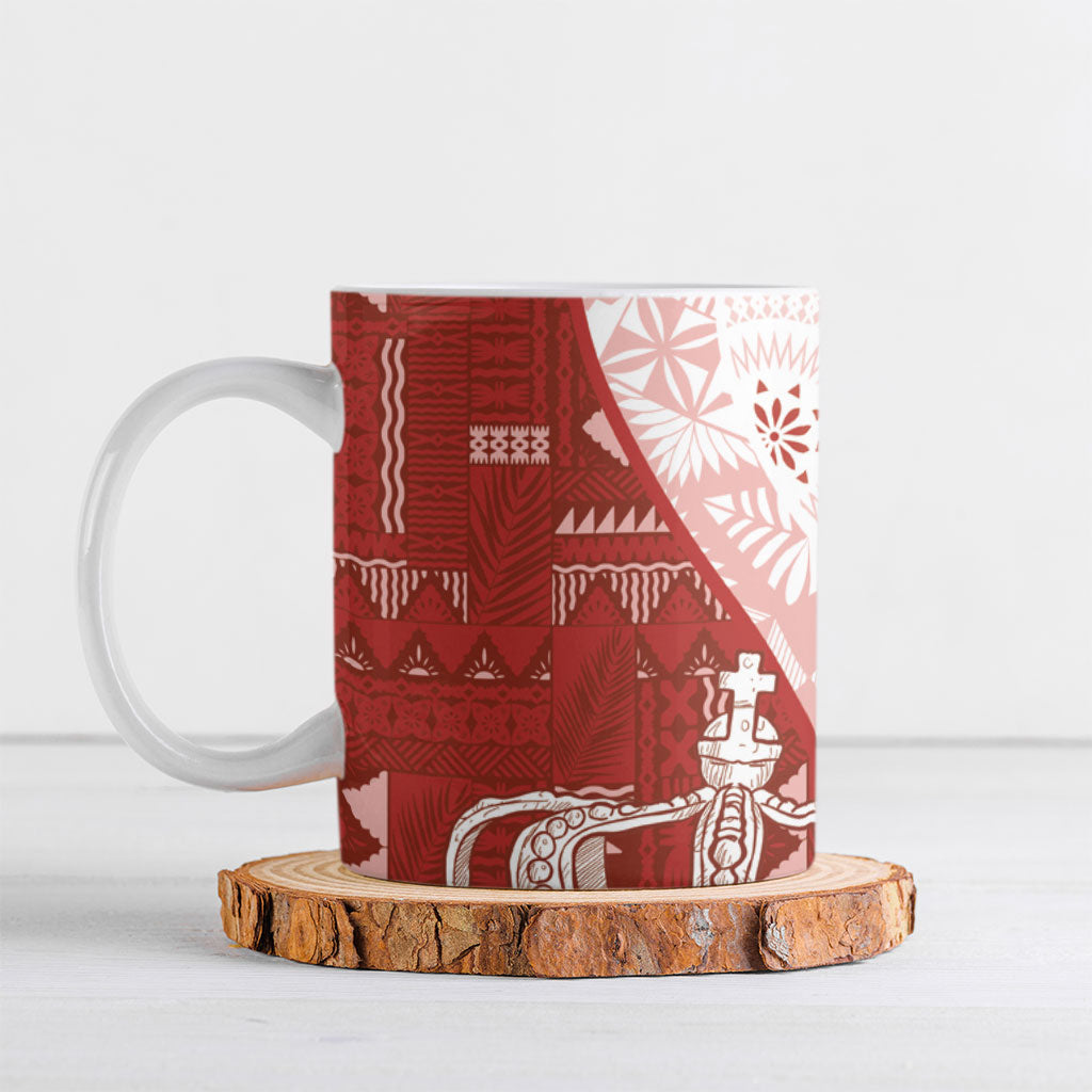Queen Victoria School Fiji Vulinitu Tovata House Ceramic Mug Masi Tapa