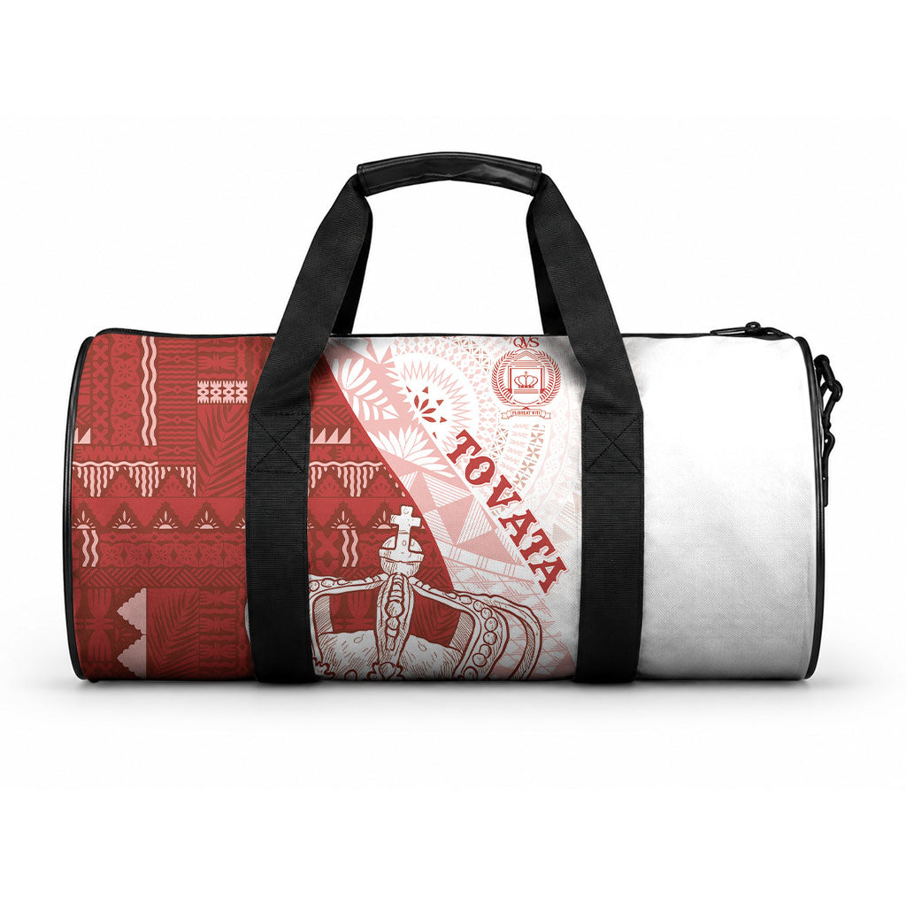 Queen Victoria School Fiji Vulinitu Tovata House Duffle Bag Masi Tapa LT7 One size Red - Polynesian Pride