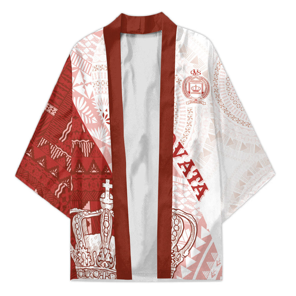 Queen Victoria School Fiji Vulinitu Tovata House Kimono Masi Tapa LT7 Unisex Red - Polynesian Pride