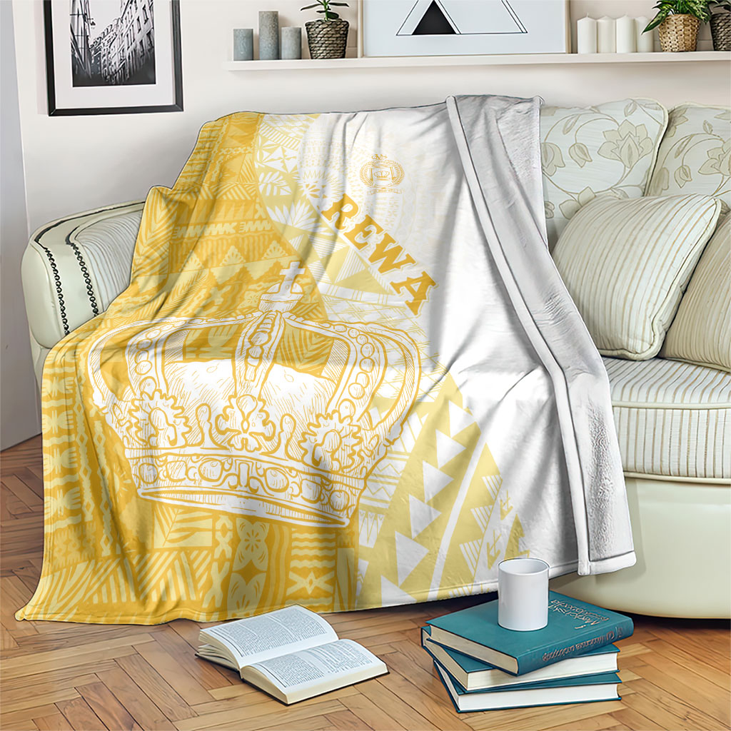Queen Victoria School Fiji Vulinitu Rewa House Blanket Masi Tapa LT7 Yellow - Polynesian Pride