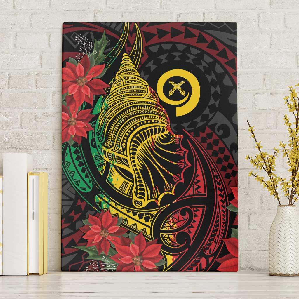 Vanuatu Meri Krismas Canvas Wall Art Conch Shell Tribal Art