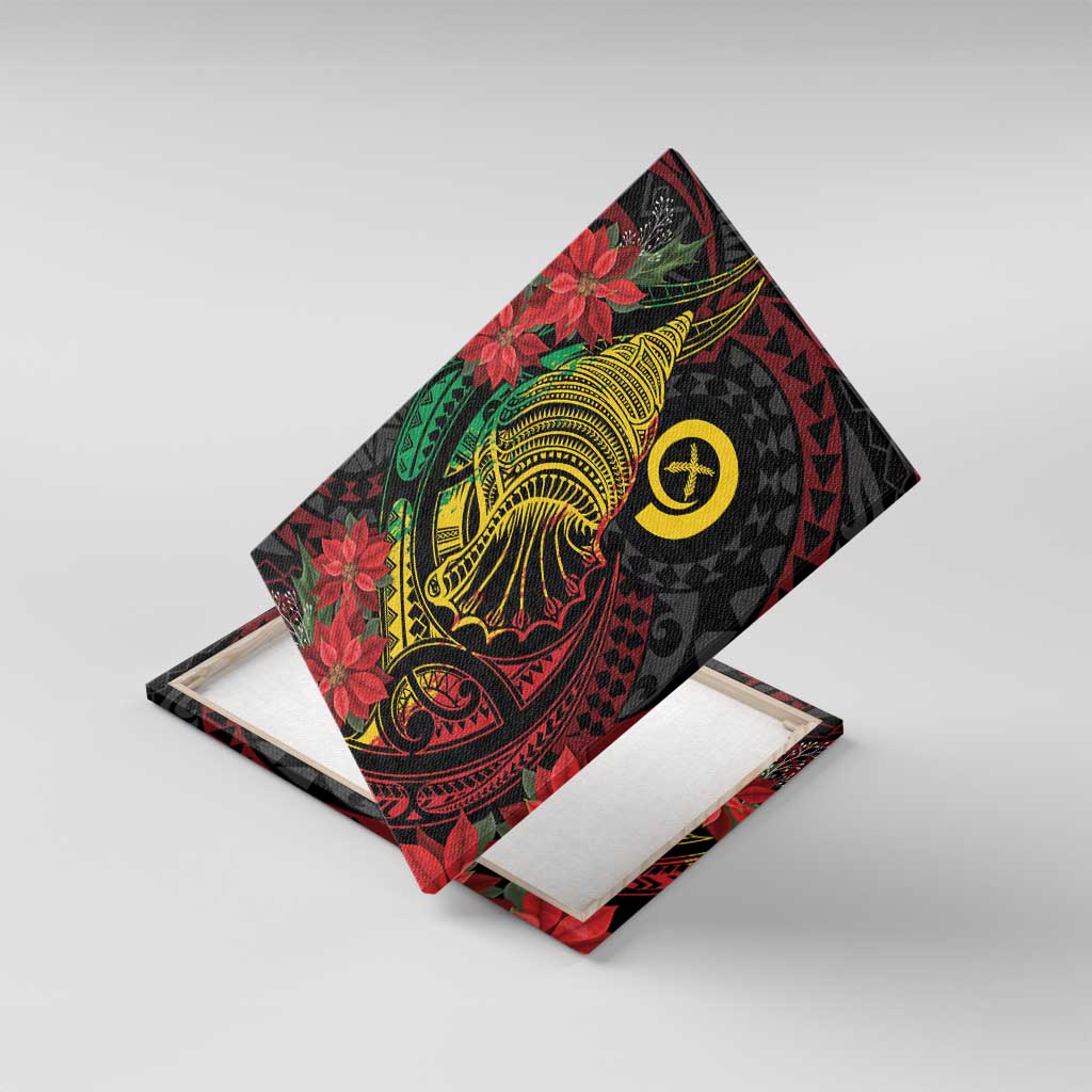 Vanuatu Meri Krismas Canvas Wall Art Conch Shell Tribal Art LT7 With Frame Art - Polynesian Pride