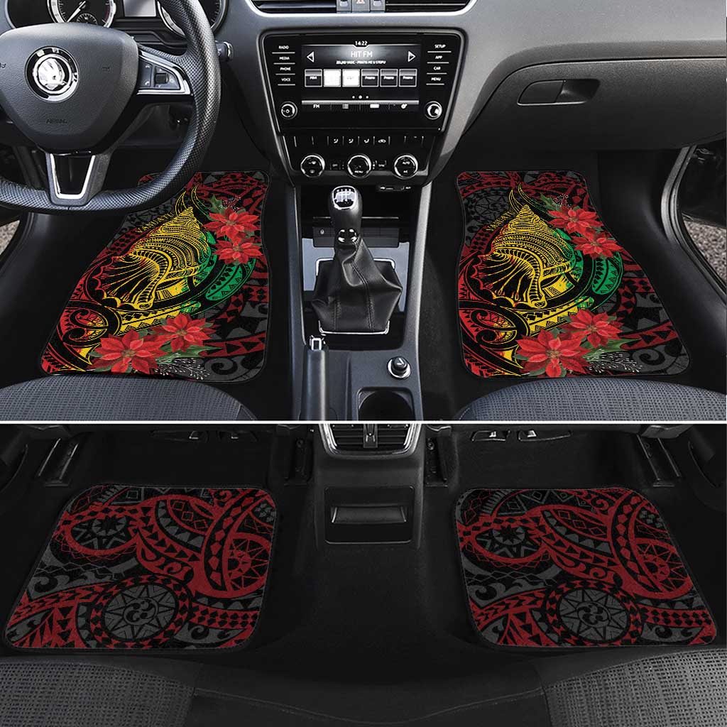 Vanuatu Meri Krismas Car Mats Conch Shell Tribal Art LT7 Set 4pcs Art - Polynesian Pride