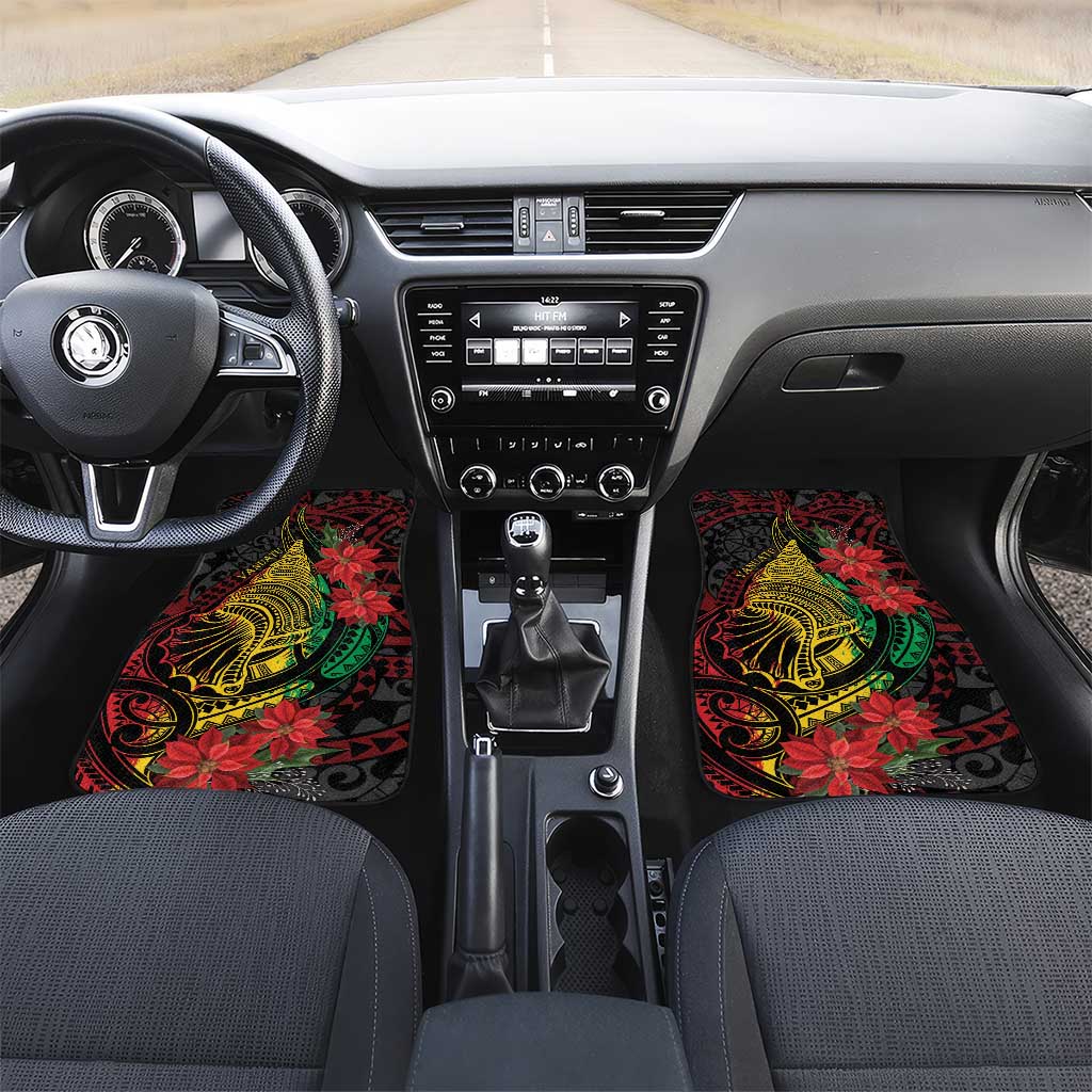 Vanuatu Meri Krismas Car Mats Conch Shell Tribal Art LT7 Set 2pcs - Front Art - Polynesian Pride