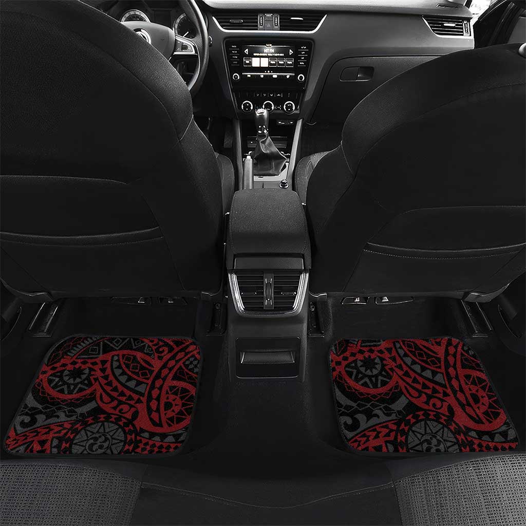 Vanuatu Meri Krismas Car Mats Conch Shell Tribal Art LT7 Set 2pcs - Back Art - Polynesian Pride